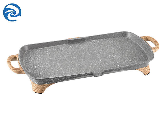 Грили деревянного зерна камня электрические Griddles Skillets 1350W 220V