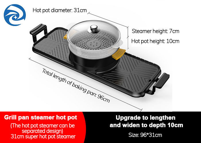 электрические Skillets Griddles грилей 2200W курят свободное, бак электрического барбекю 220V крытый горячий