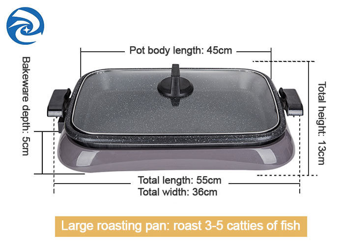 электрические грили 1600W Griddles выпушка Skillets анти- ошпаривая